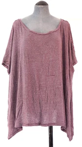 American Eagle Outfitters T Shirt Blouse Red Striped Oversized Size M - Picture 1 of 16
