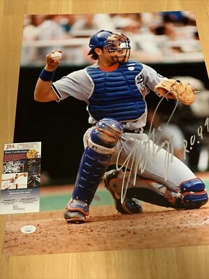 Mike Piazza Los Angeles Dodgers ROY 93 signed 16x20 Photo JSA COA autograph HOF - Image 1 of 3