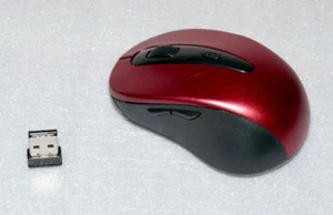 2,4Ghz Schnurlose PC Funk Maus Maus Schnurlos Notebook Lapop 10m Bordo Black - Bild 1 von 8