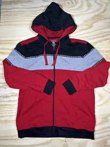 Akademiks Full Zip Hoodie Herren Gr. XL rot grau schwarz Small Spellouts - Bild 1 von 7
