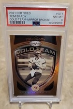 2021 Certified Gold Team Mirror Bronze TOM BRADY /249 PSA 8 LOW POP 1