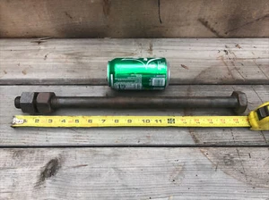 GROSSE SECHSKANTSCHRAUBE AUS STAHL UND ZWEI SECHSKANTMUTTERN, 1” NC 16-7/8” lang (17-1/2” insgesamt) - Bild 1 von 11