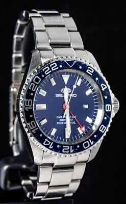 Seapro GMT Scuba Diver Blue Dial Men's Quartz Watch-- Working, Ø43mm Case - Image 1 of 4