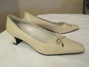 Zapatos para mujer Easy Sprit BEIGE 9 M cómodos bloque de vestir tacón 1,5" LEER - Imagen 1 de 10