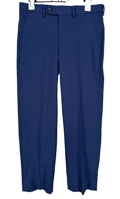 NAUTICA платье брюки мужской размер 30 x 29 синий твердый современный крой Bi-Stretch новый с Ярлыками - Изображение 1 из 4