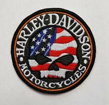 Harley Davidson Patches Skull USA Flag For Jacket sew On Leather