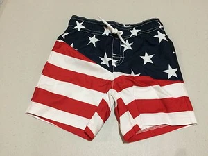 NWT Gymboree Boy July 4th American Flag Star Swim trunk shorts Many sizes - Picture 1 of 2