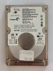 ST94011A, PN: 9Y1002-005, SN: 3KW16TE8, WU, FW: 3.04, Seagate 40Gb 2.5" HDD - Afbeelding 1 van 2