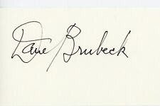 Famed Composer Dave Brubeck and his autograph