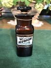 Antique Pharmacy Apothecary Bottle With Label RESORCIN W/ Stopper