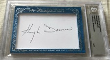 Hugh Downs 2013 Leaf Masterpiece Cut Signature 1/1 autographed signed autograph