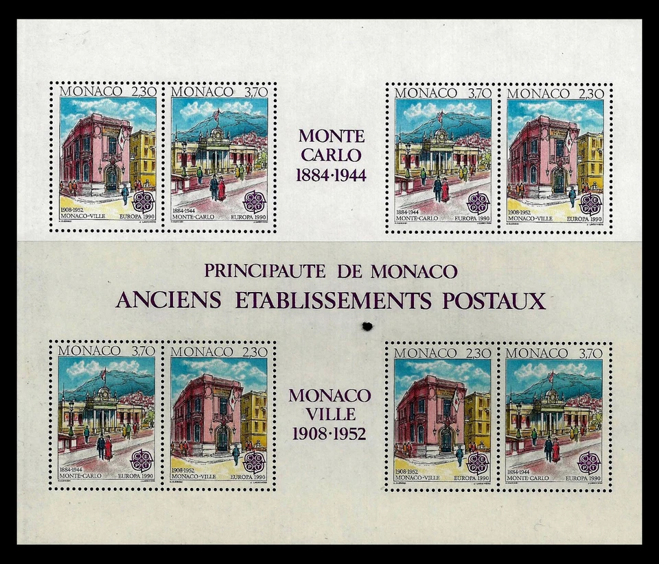 Monaco. EUROPA. Views of Monaco. 1990. Scott 1717a. MNH (BI#19) - Image 1 of 1