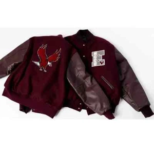 Letterman NCCU Eddie&Day All Maroon Varsity Jacket - Bild 1 von 3