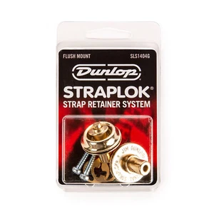 Dunlop SLS1404G Straplok® Strap Retainers Flush Mount - Gold - Picture 1 of 5