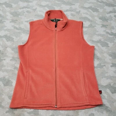 Chaleco Woolrich Mujer Mediano Naranja Vellón Cremallera Completa Aire Libre Senderismo Viaje Foto 1 de 4