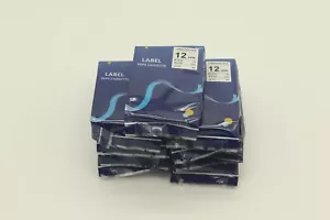 9 Sealed Laminated Label Tape Cassettes 12mm Black on White, UB-231 Sealed/New - Picture 1 of 3