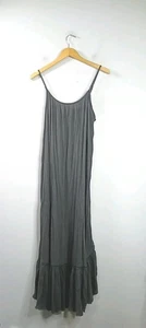 Aerie Tiered Gauze Maxi Dress Large Grey - Picture 1 of 8