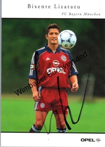 Original Autogramm Bixente Lizarazu FC Bayern München /// Autogramm Autograph si - Picture 1 of 2