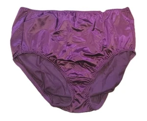 Vanity Fair Shiny Wine Red Silky Stretch Shaper Brief Panties 40301 Sz 12 5XL - Picture 1 of 3