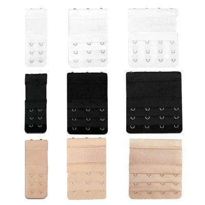 9pcs Bra Extender Hooks 3 Rows Elastic Bra Extenders Bra Extension Strap Bra - Image 1 of 4