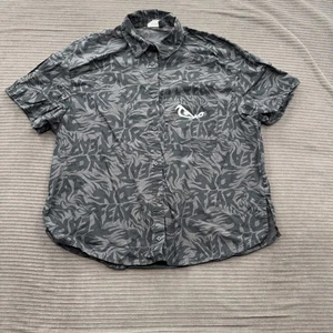 Camisa No Fear x H&M Para Hombre Mediana Negra Gris Manga Corta Abotonada Ropa de Calle - Imagen 1 de 10