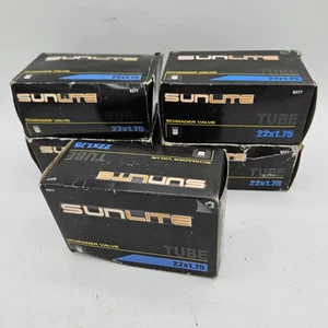 Lot 5x Sunlite Bicycle Inner Tube 22" x 1.75", Schrader Valve 32 mm, New - Picture 1 of 3