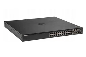 Commutateur Dell Networking N3024 24x1GbE BASE-T 2x10GbE SFP+ F2R Débit Normal, 2x Alimentation - Photo 1/1