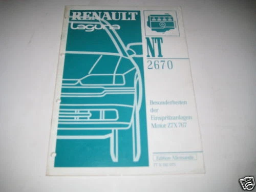 Manual de Taller Renault Laguna Inyección Z7X, 1996 - Imagen 1 de 1