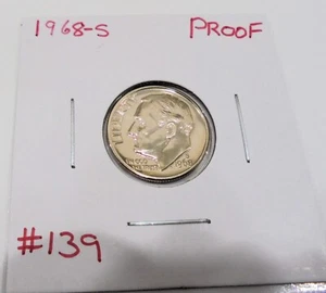 Schöner 1968er Near Gem Proof Roosevelt Dime # 139 - Bild 1 von 4
