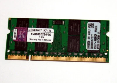 2 GB DDR2 RAM 200-pin SO-DIMM PC2-6400S   'Kingston KVR800D2S6/2G'    99..5295 - Photo 1/2