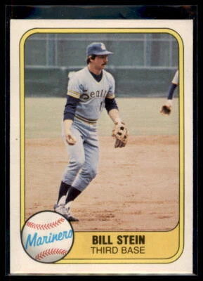 1981 Fleer  Bill Stein  #605 Seattle Mariners - Image 1 of 2