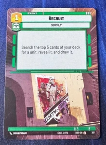 Star Wars Unlimited Spark of Rebellion Recruit HYPERSPACE Card - Picture 1 of 2
