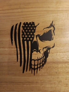 Amerikanische Flagge Totenkopf Gesicht Aufkleber - Bild 1 von 1