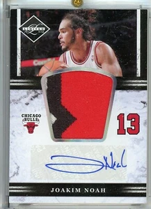 Joakim Noah Autograph Game Used Jersey Patch 2012 Panini Leaf Limited 4/15 - Picture 1 of 2
