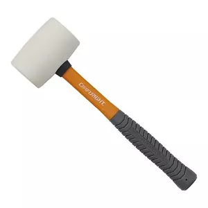 Craftright RUBBER MALLET 16 Oz, FIBREGLASS Handle Prevents Splinters, WHITE Head - Picture 1 of 1