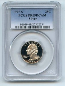 1997 S 25C Silver Washington Quarter Proof PCGS PR69DCAM - Picture 1 of 1