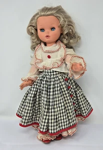 Vintage 60-70er Jahre Furga Italy Puppe blaue Schlafaugen volle Lippen in Originalkleidung - Bild 1 von 23