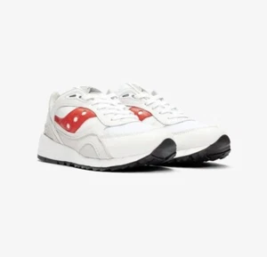 Saucony Originals Shadow 6000 Premium White/Red Men's Shoes S70668-2 SZ 10 - Picture 1 of 7