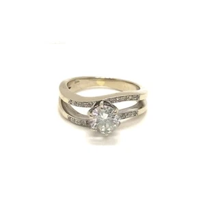 Lady's Diamond Solitaire Ring .72 CT. 14K White Gold 4.4g (EPJ022295) - Picture 1 of 6