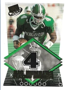 Plaxico Burress 2000 Press Pass Big Numbers Die-Cut #BN4 Michigan State Spartans - Picture 1 of 2
