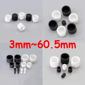 Tapas redondas de goma de silicona blancas/negras de 3 mm ~ 60,5 mm tapa antipolvo tubo tubo - Imagen 1 de 20