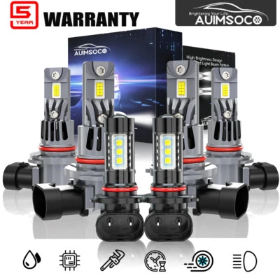 For Chevrolet Silverado 2500 HD Classic 2007 LED Headlight Kit High Low Beam Fog - Image 1 of 4