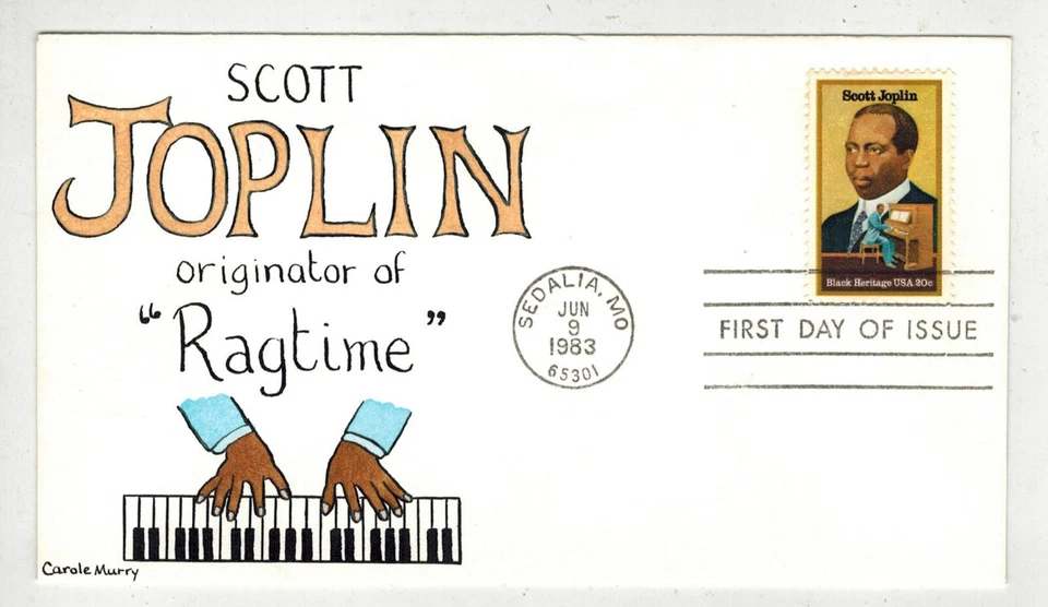 BLACK HERITAGE SERIES 2044 SCOTT JOPLIN HANDPAINTED CAROLE MURRAY MISSOURI - Изображение 1 из 1