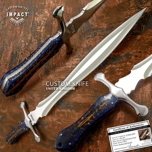 Custom Handmade Hybrid Pine Cone Handle Short Sword dagger Knife Impact Cutlery - Picture 1 of 9