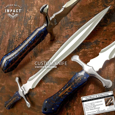Custom Handmade Hybrid Pine Cone Handle Short Sword dagger Knife Impact Cutlery - Image 1 of 4