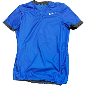 NIKE Baseball Short Sleeve CAGE JACKET HOT JACKET BLUE Vented BQ3237-493 SZ S - Picture 1 of 1