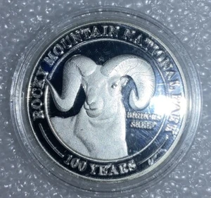 Rocky Mountain National Park Centennial Coin Bighorn Sheep Longs Peak 1915  2015 - Picture 1 of 2