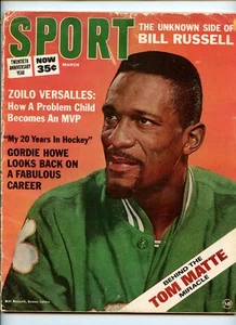 Sport Magazine ~ March 1966 ~ Bill Russell, Boston Celtics Cover - Picture 1 of 2