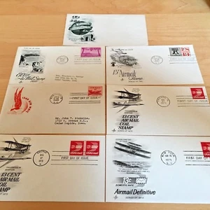 LOT OF 7  AIRMAIL STAMPS    POSTAL COVERS - Picture 1 of 1