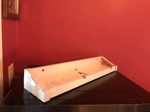 Mosslanda White Wood Shelf 402.917.66 Plate Groove Lip Floating 21.75" IKEA NEW - Picture 1 of 6